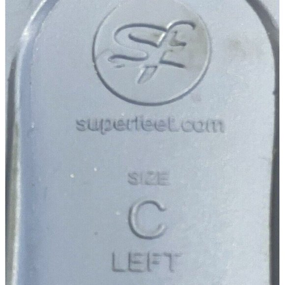 Superfeet Size C Blue Medium Thickness Shoe Arch Insoles - Picture 7 of 7